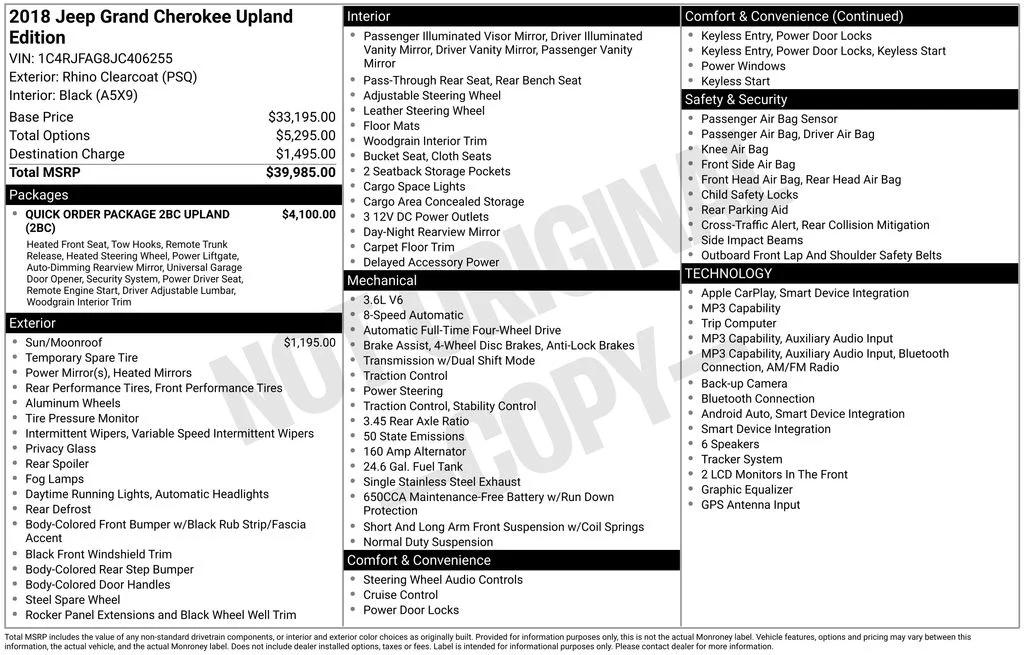 jeep grand cherokee 2018 1C4RJFAG8JC406255 image jeep grand cherokee 2018 1C4RJFAG8JC406255 image